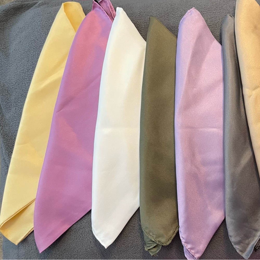 Eight Silk Pocket Squares